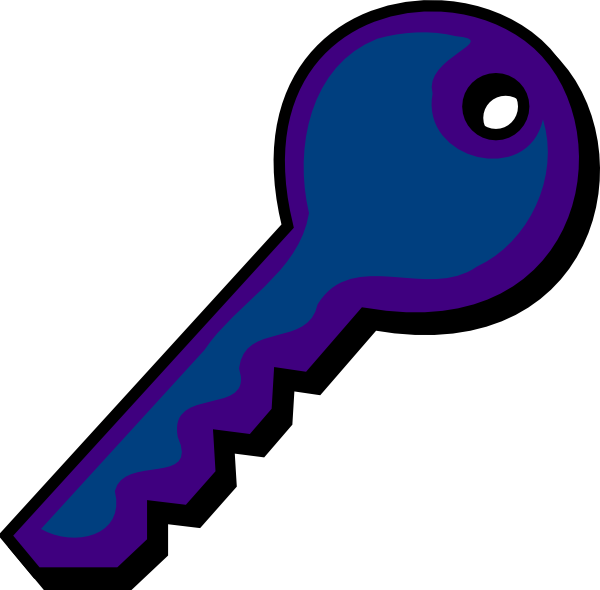 Purple Blue Key Svg Clip Arts 600 X 590 Px - Png Download (600x590), Png Download