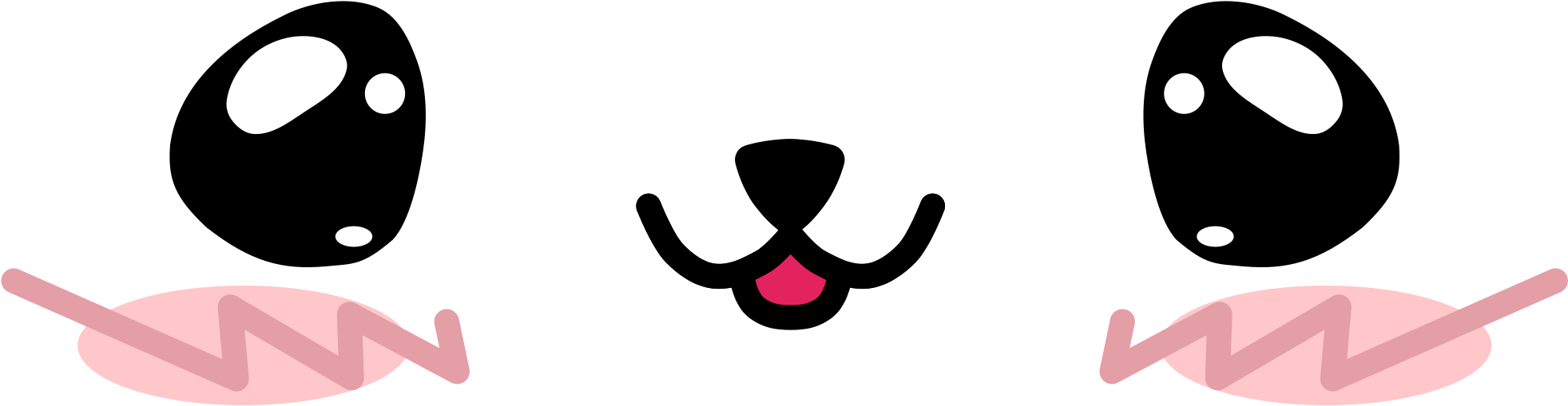 Butter Vector Stick - Clip Art Kawaii Faces - Png Download (1280x352), Png Download