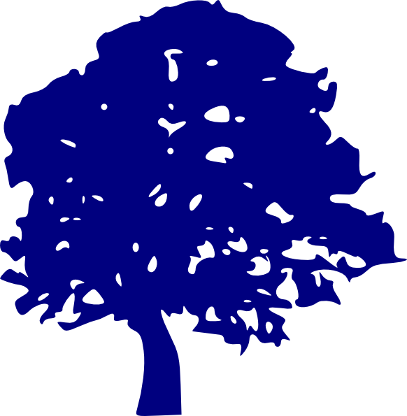 Cartoon Tree Silhouette Png Clipart (582x595), Png Download