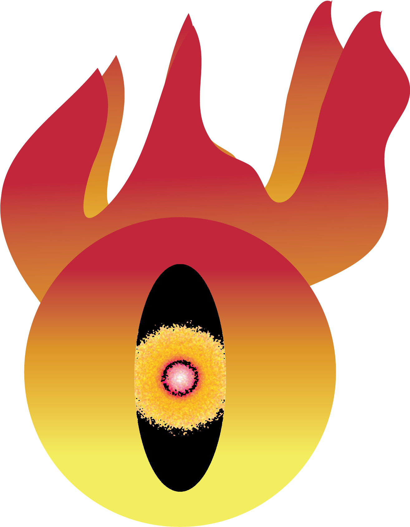 Flame Ball Enemy - Flame Clipart (1314x1724), Png Download