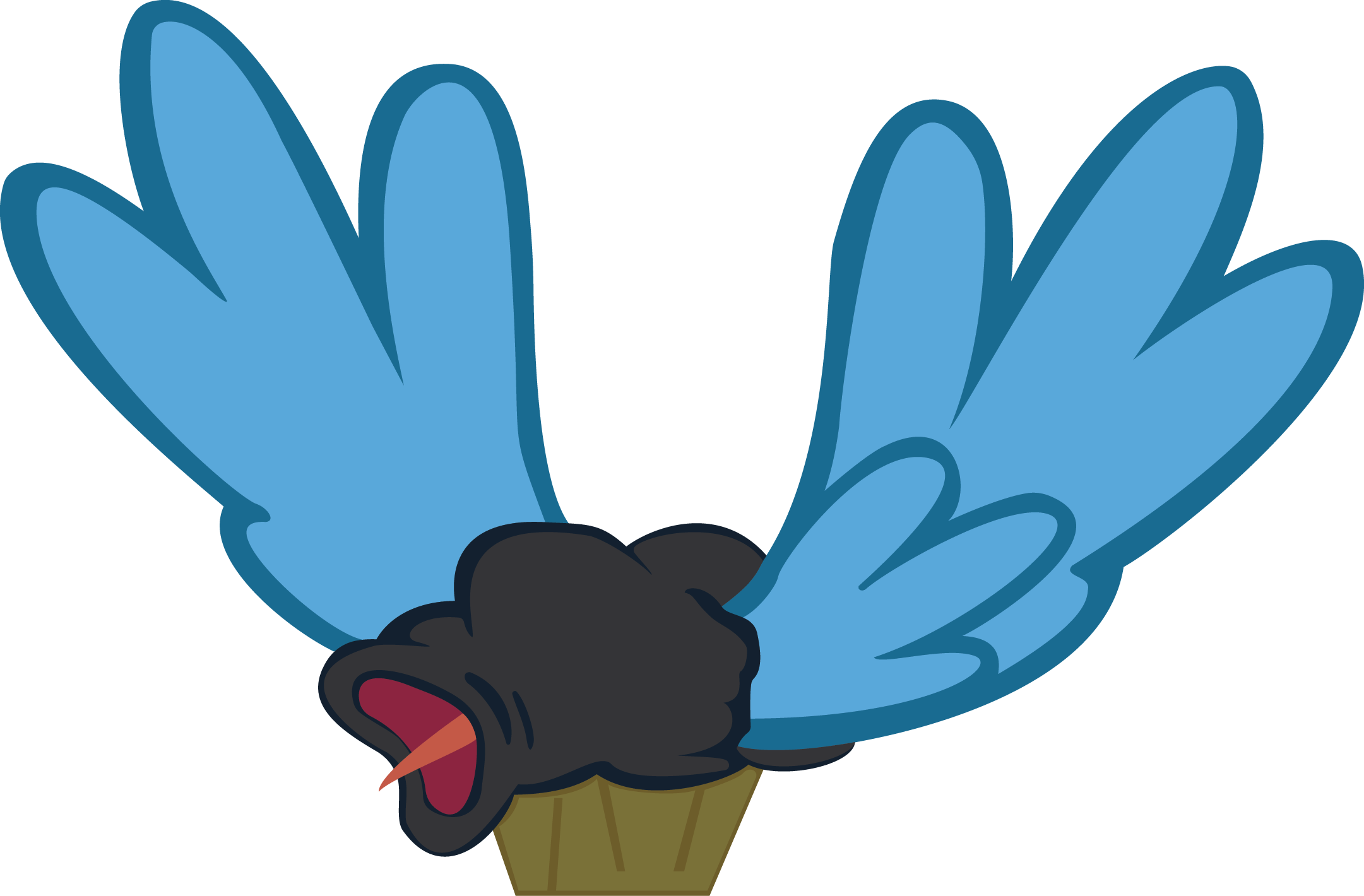 Flying Muffin Visual Fan - Flying Muffin Clipart (2161x1420), Png Download