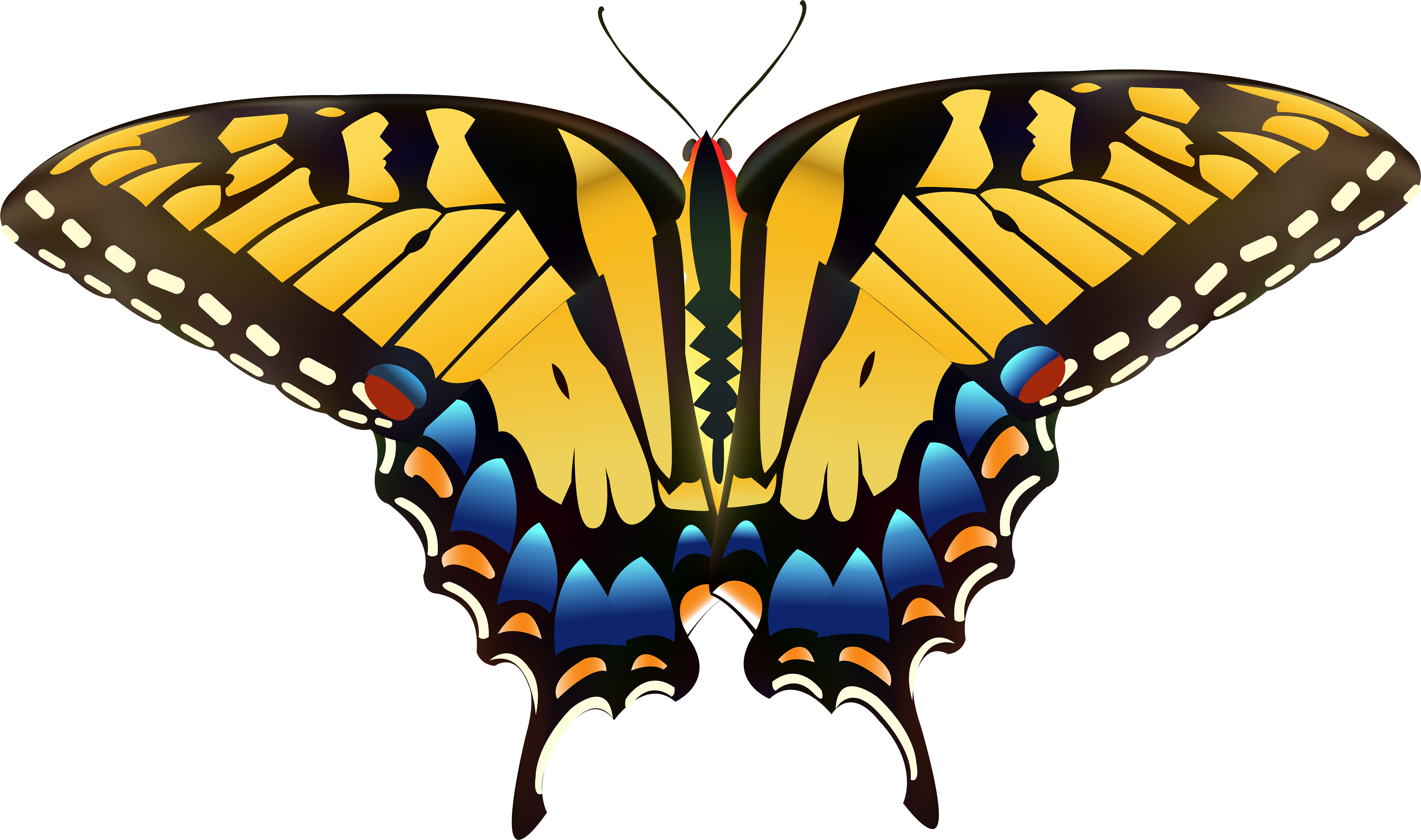 Yellow Butterfly Png Clip Art - Live Again, A New Beginning [book] Transparent Png (8000x4731), Png Download