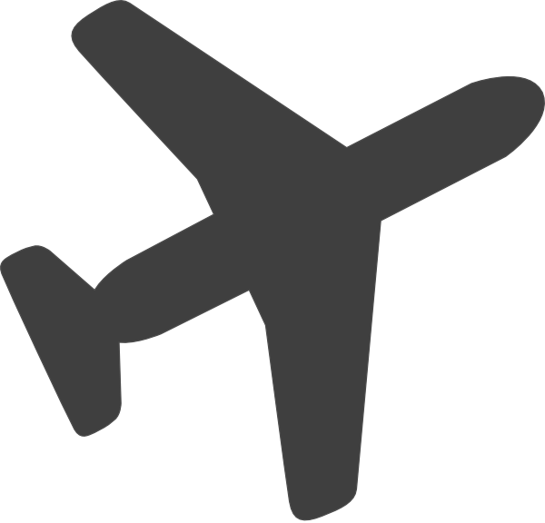 This Free Clip Arts Design Of Grey Airplane - Airplane Logo Grey - Png Download (600x576), Png Download