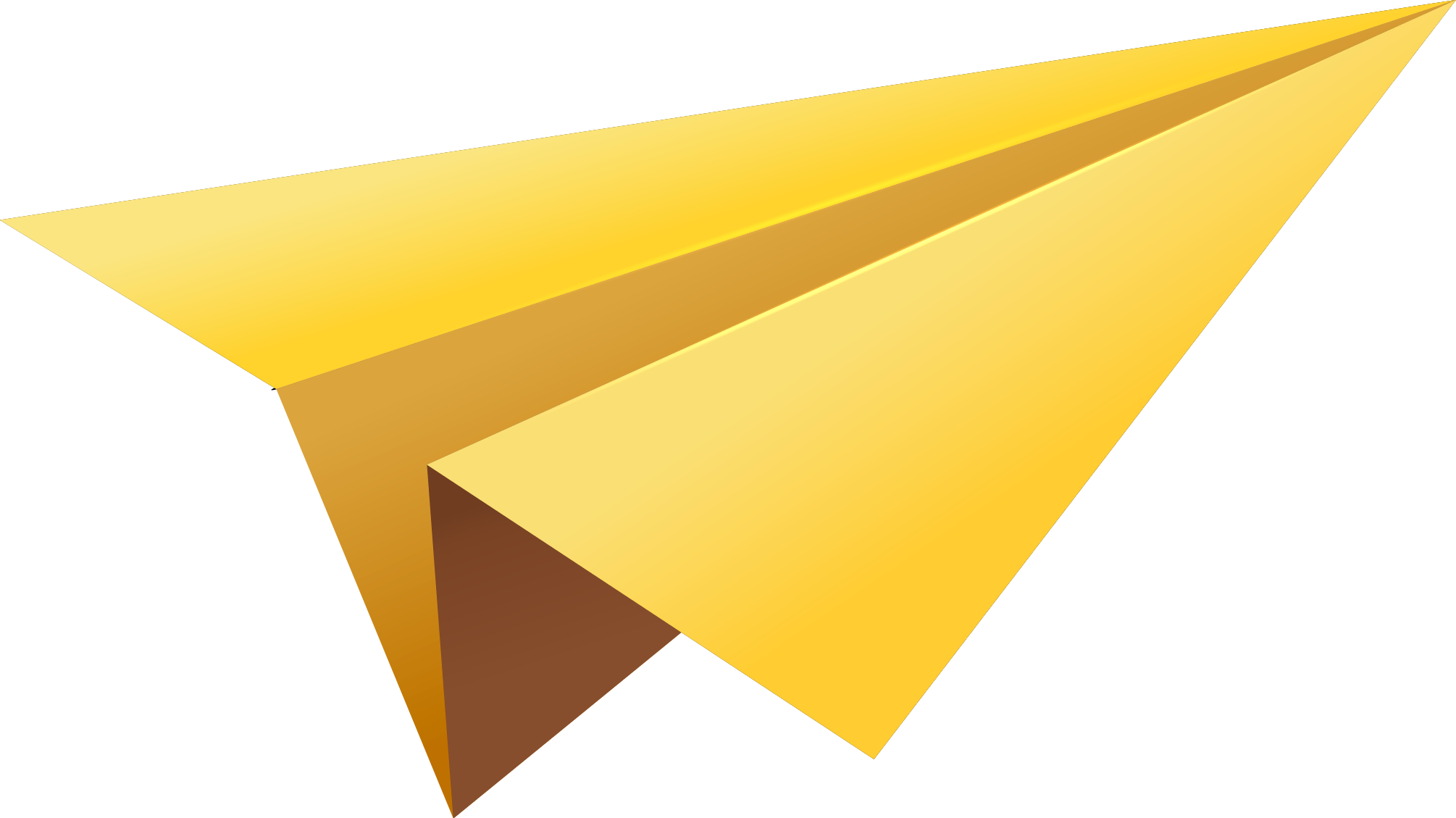 Yellow Paper, Paper Plane, Diy Papier, Clip Art, Yellow, - Paper Plane Clipart Png Transparent Png (2010x1129), Png Download