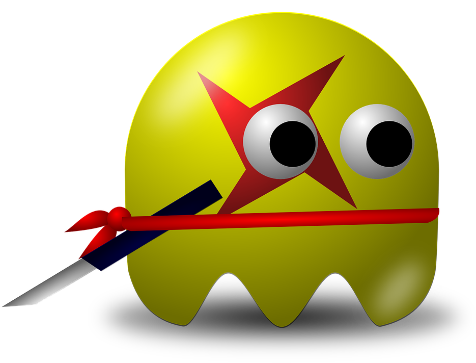 Warrior, Fighter, Ninja, Baddie, Japanese, Pacman - Cartoon Ninja Clipart (942x720), Png Download