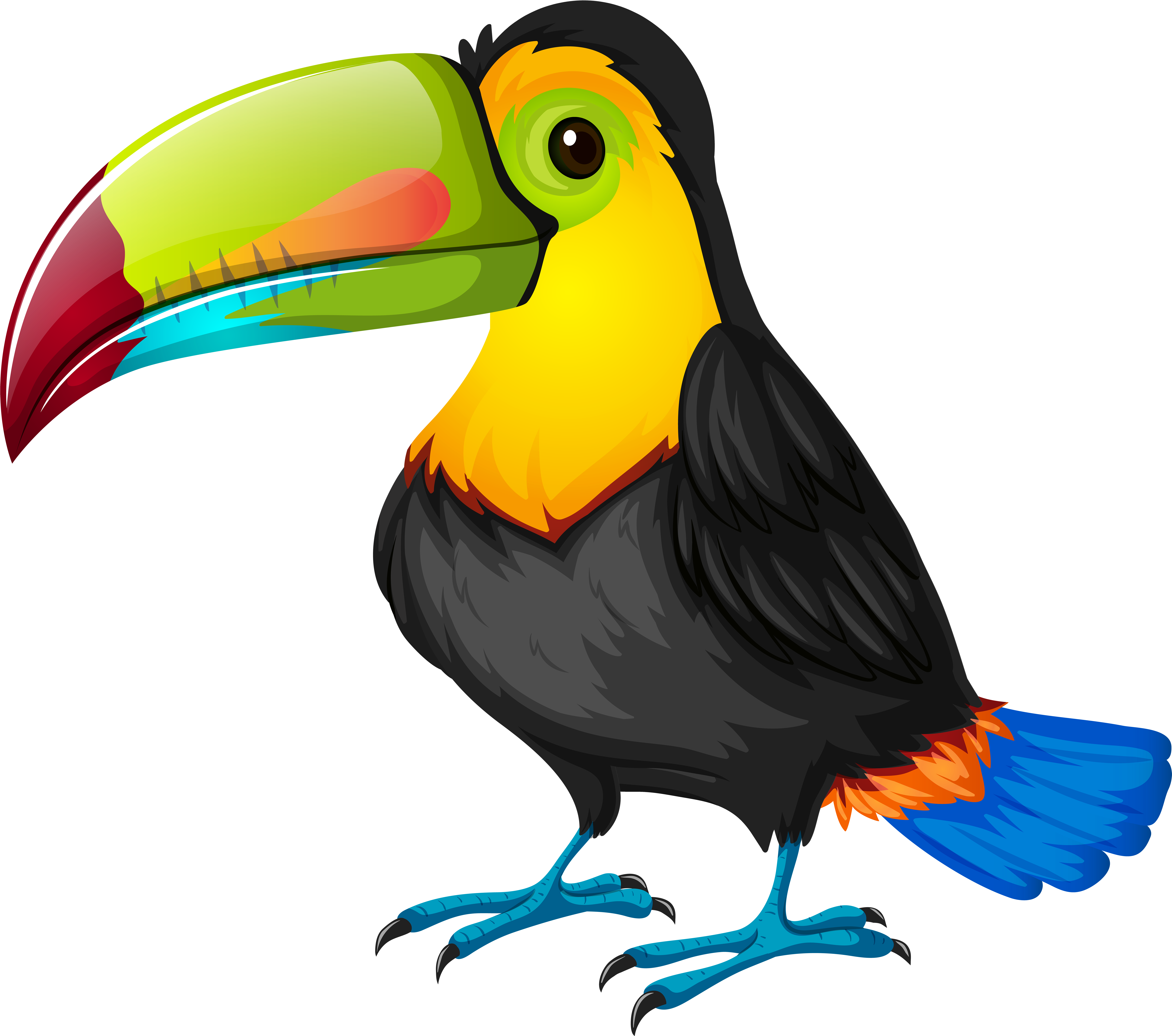 Toucan Clipart 1 Clip Art Bird - Png Download (8000x7101), Png Download