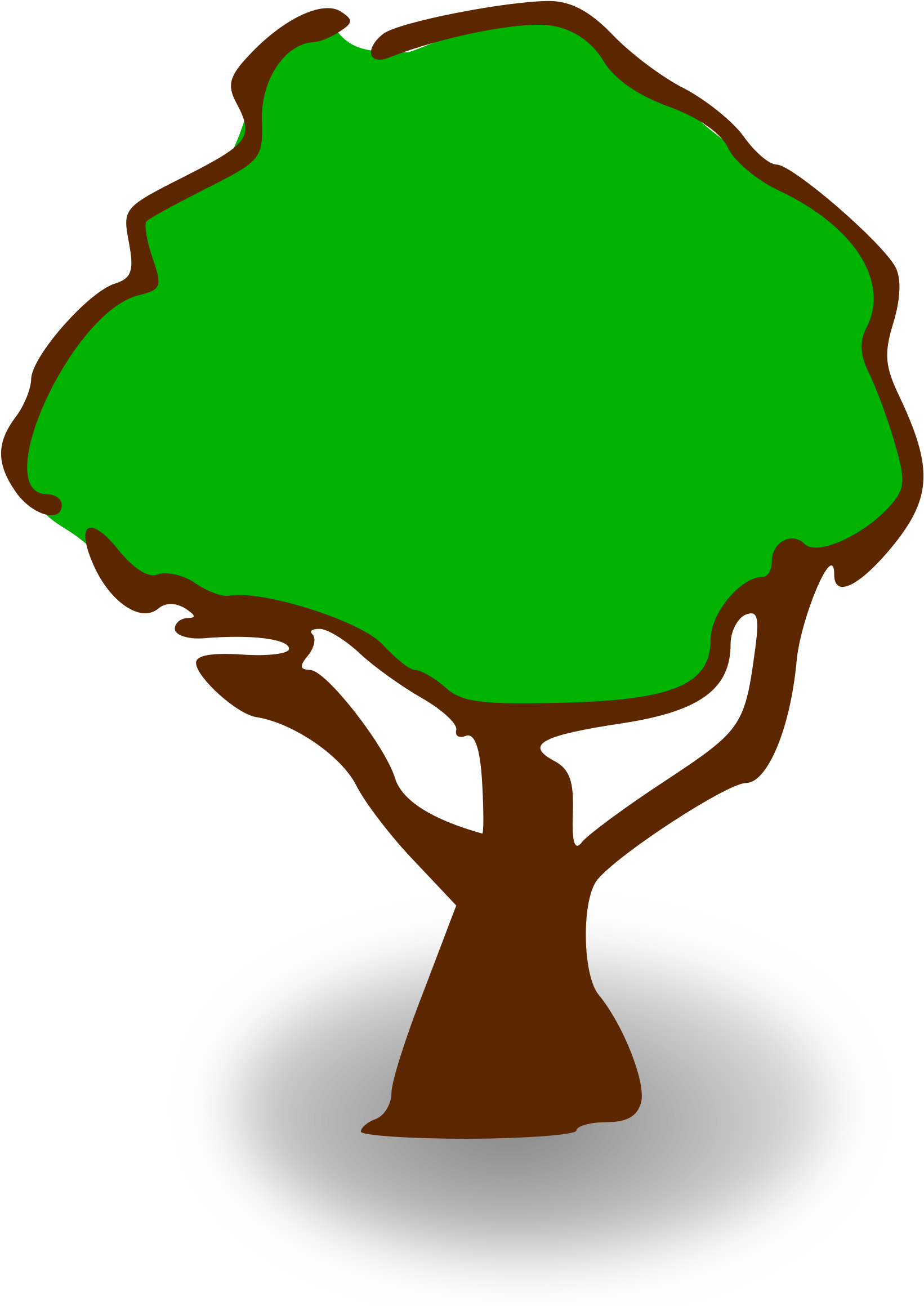 Download Big Image - Cartoon Tree Transparent Background Clipart