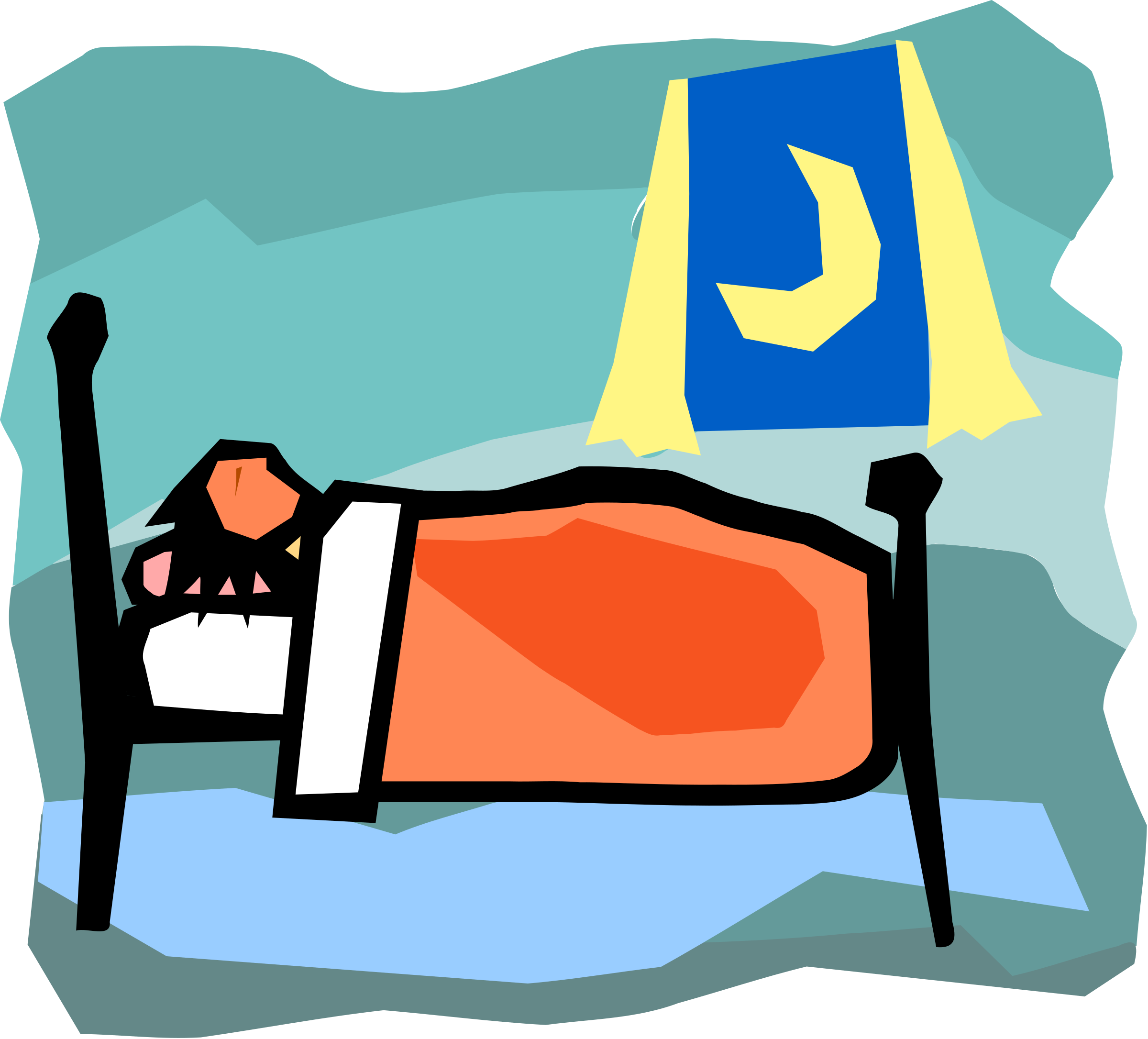 Dream Drawing Sleep Smiley Cartoon - Person Sleeping Clipart (829x750), Png Download