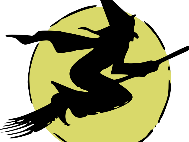 Witch Clipart Flying Witch - Witch Flying Clip Art - Png Download (640x480), Png Download