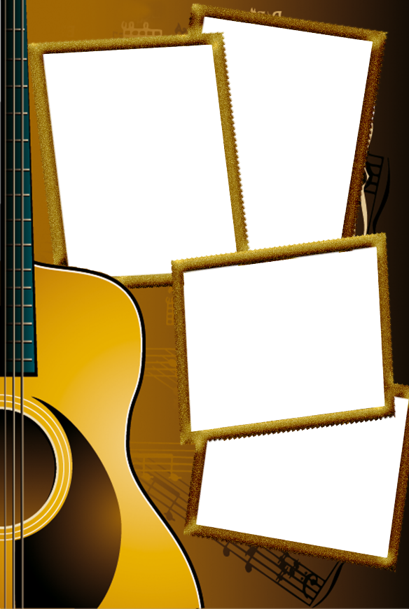 Foto Montagens Molduras - Moldura Para Fotos Tema Musica Clipart (584x870), Png Download