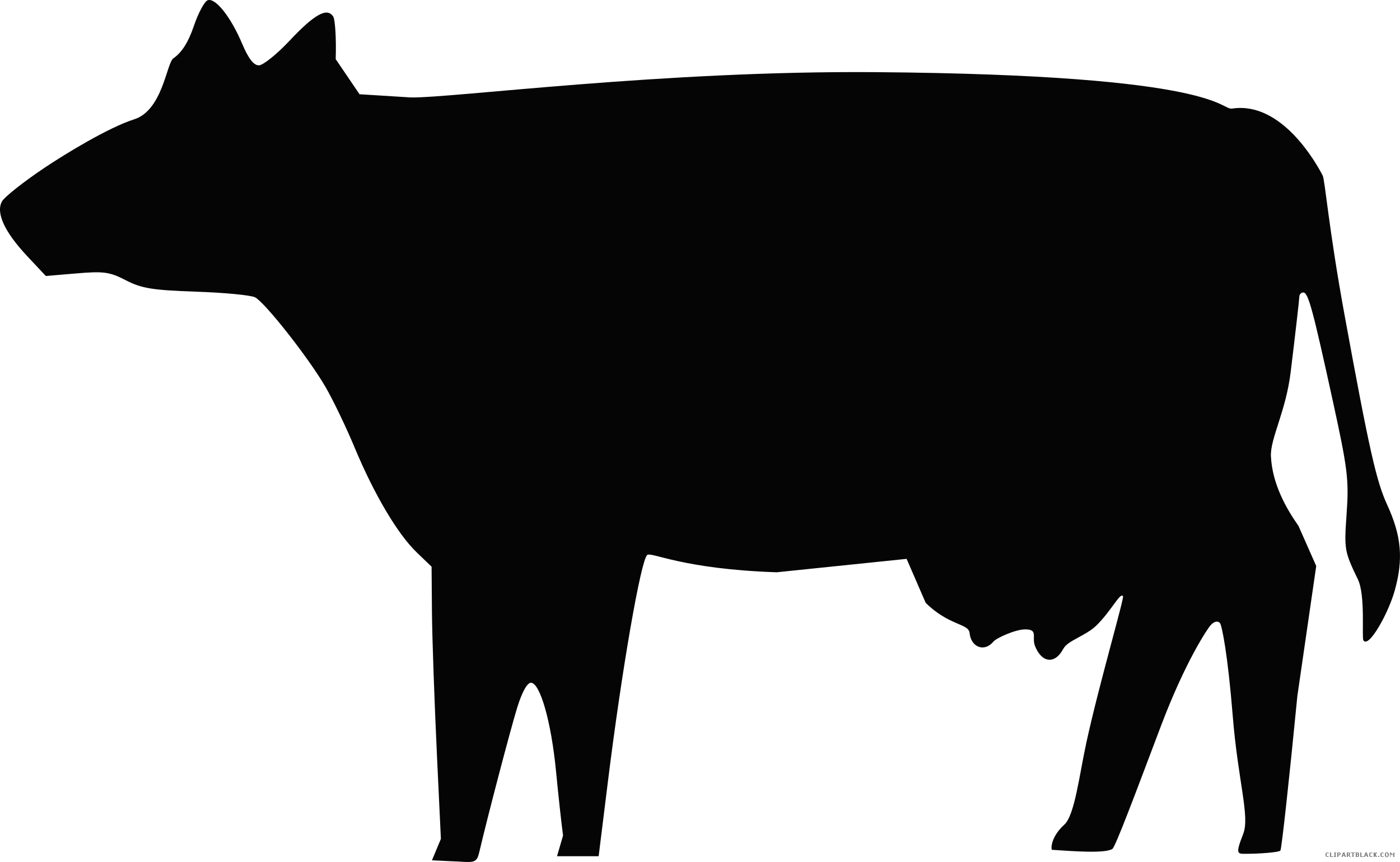 All Photo Png Clipart - Silhouette Cow Transparent Png (1217x750), Png Download