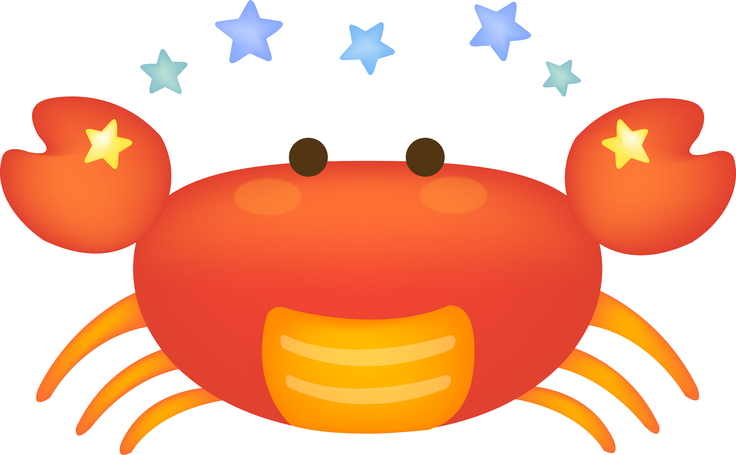 Seafood Clipart Crab Walk - Cartoon - Png Download (2377x1470), Png Download