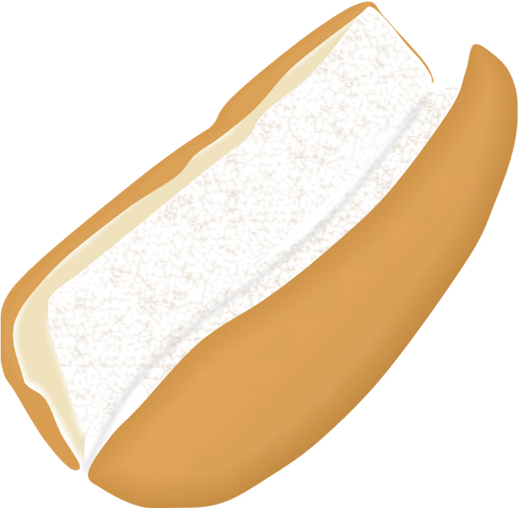 Hot Dog By Odlaws On Clipart Library - Hot Dog Bun Drawing - Png