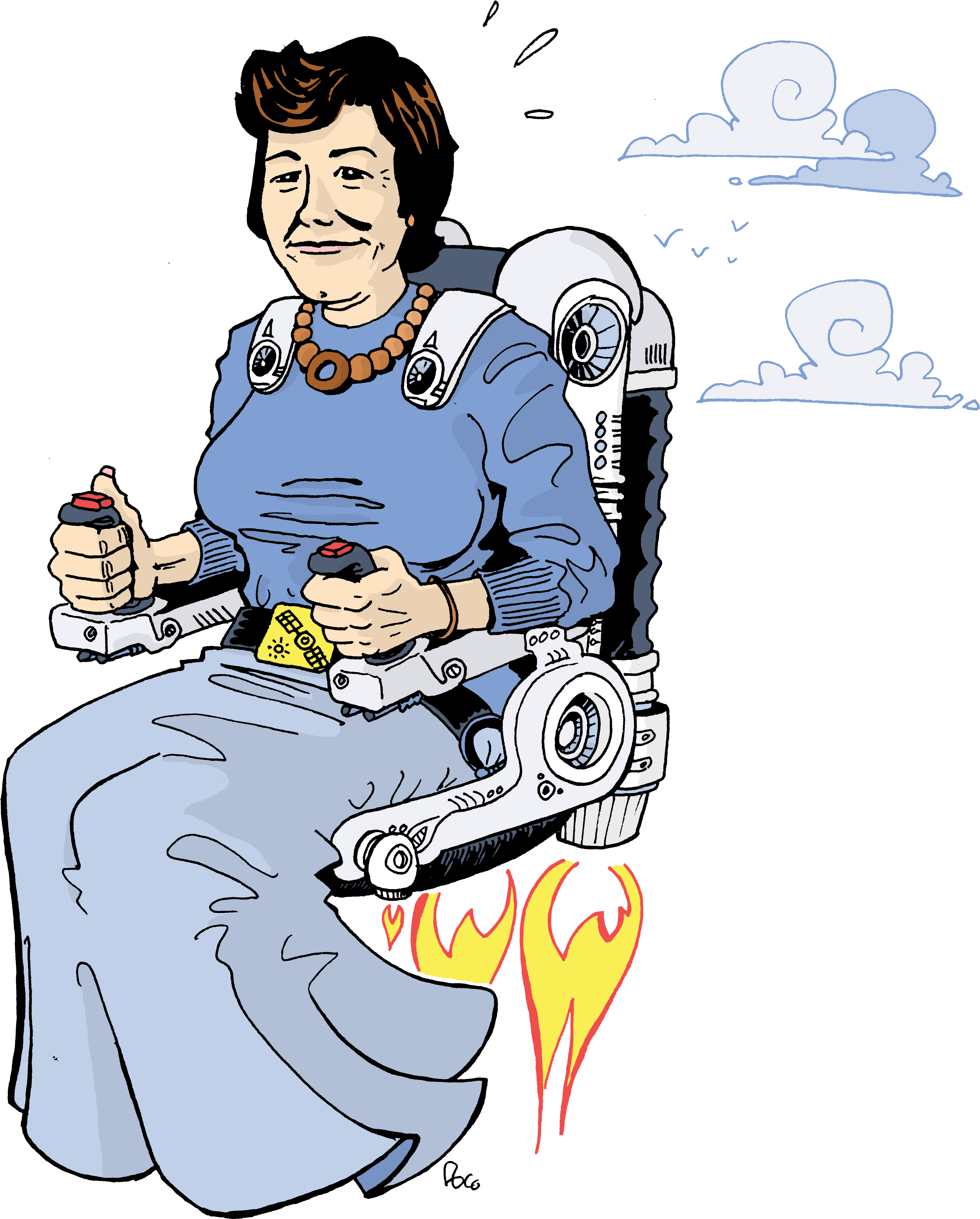 Yvonne Brill Clipart (3817x4651), Png Download