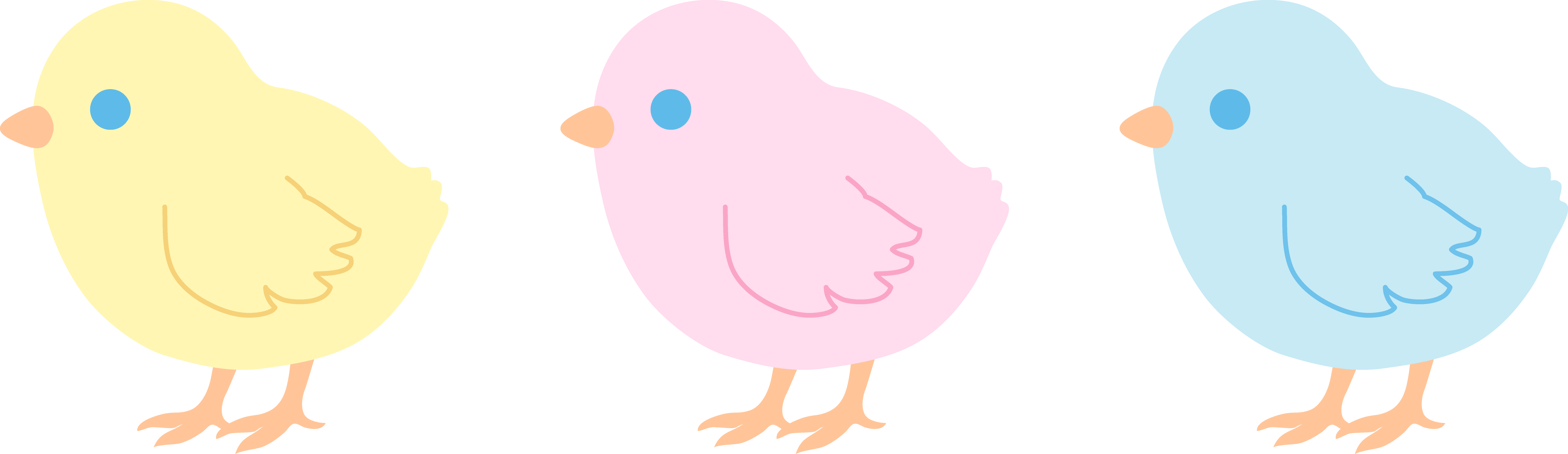 Clipart Info - Baby Chicks Clipart Free - Png Download (9537x2761), Png Download