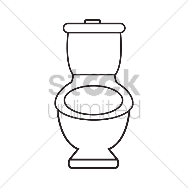 Free Download Toilet Clipart Toilet Clip Art - Line Art - Png Download (600x600), Png Download
