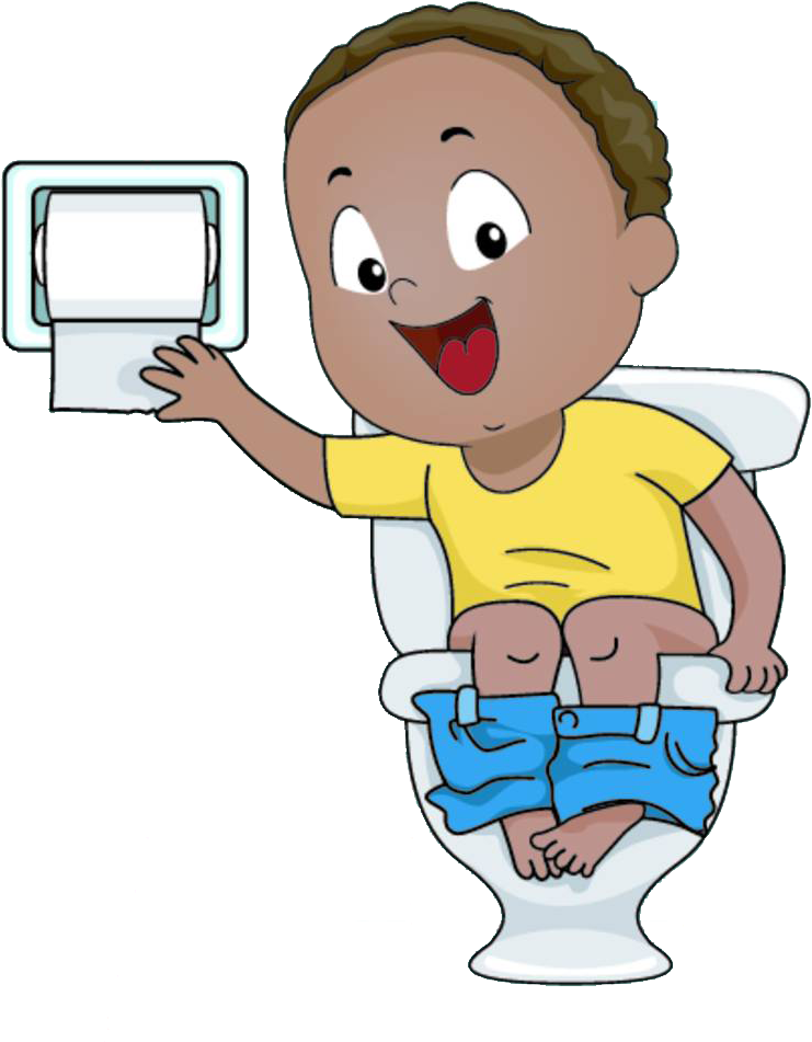 Potty Clipart Clip Art - Sitting On Toilet Cartoon - Png Download (856x1000), Png Download