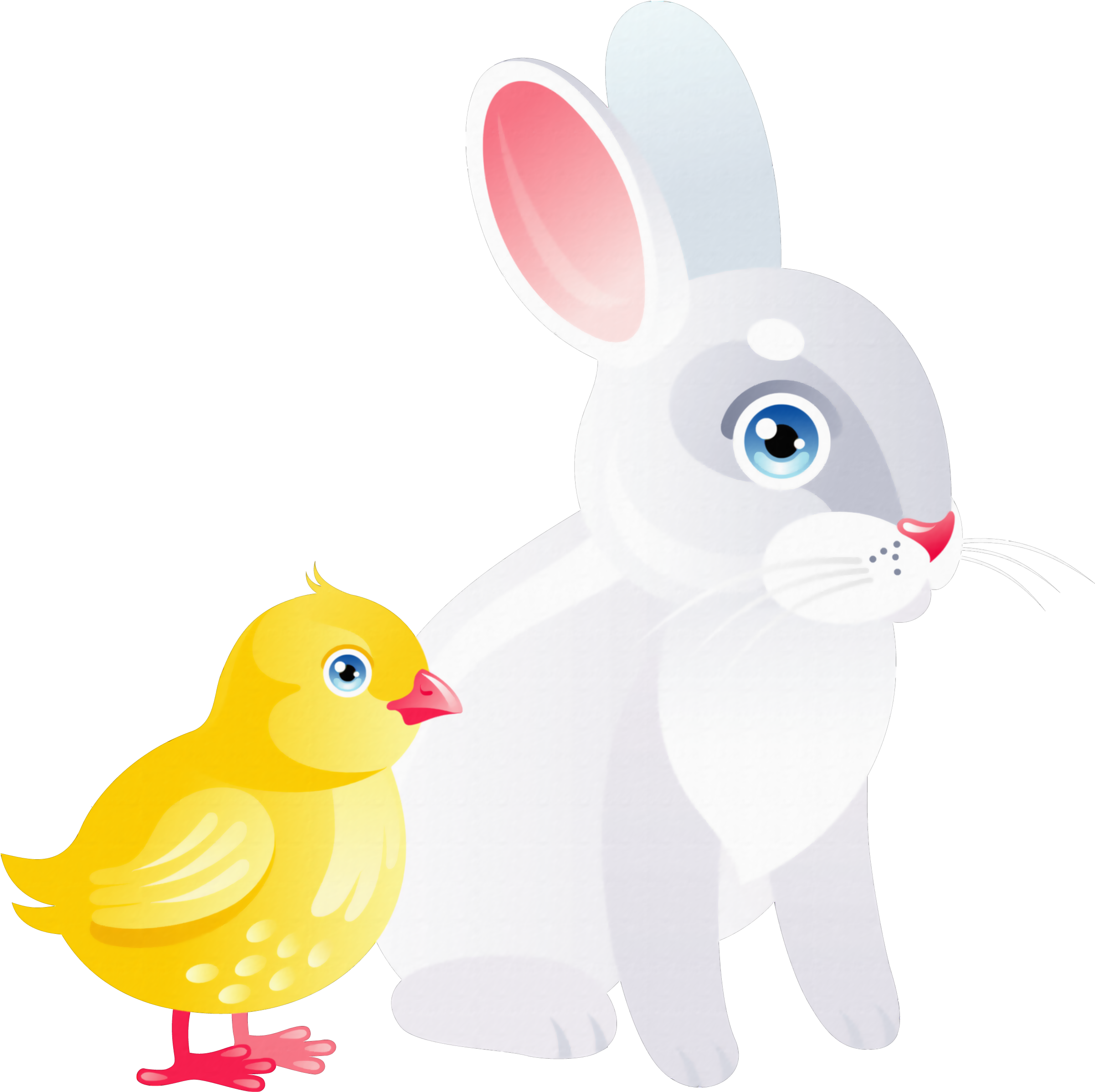 Chicken Clipart Rabbit - Png Download (2538x2524), Png Download