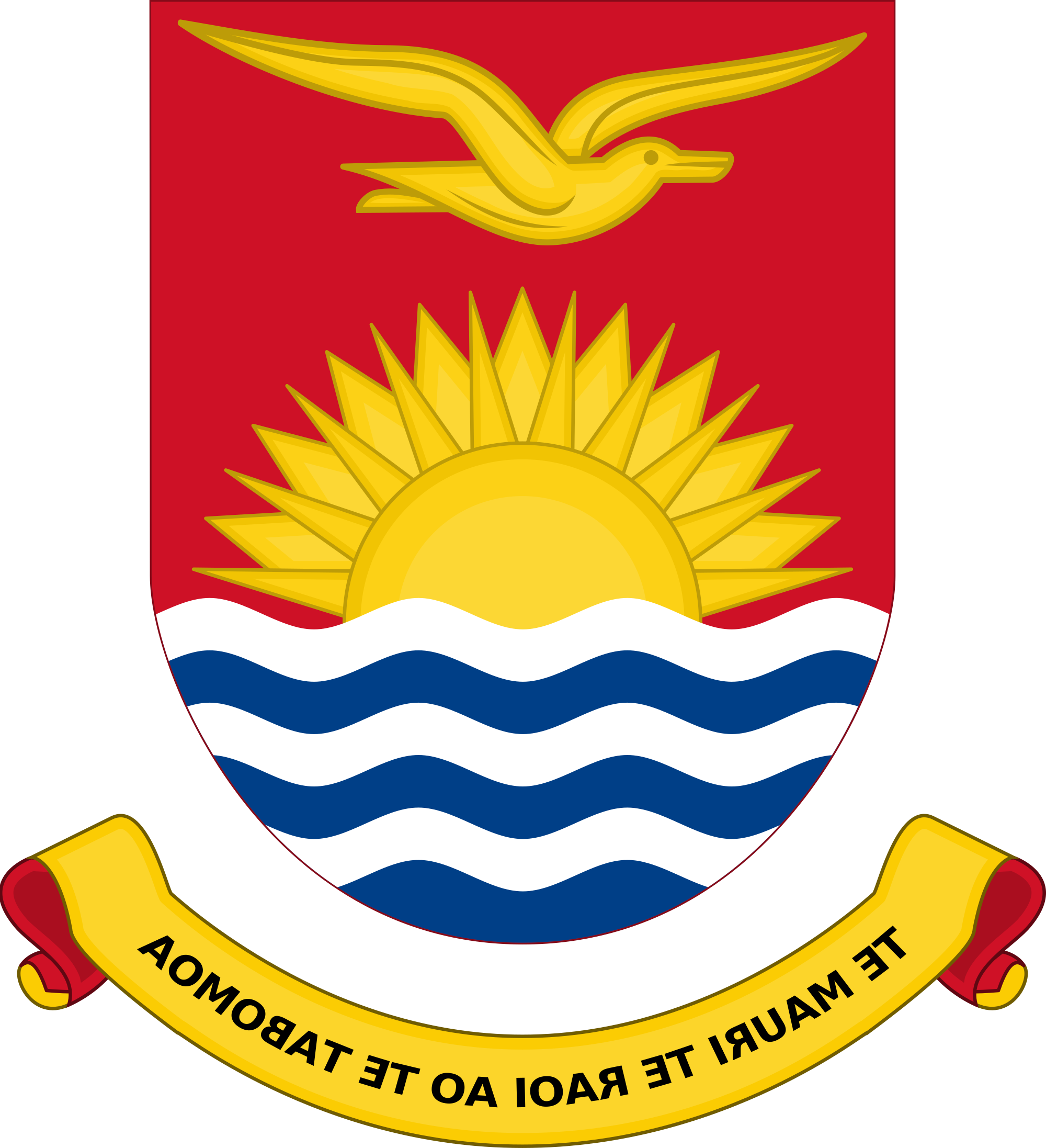 Vice President Of Kiribati - Kiribati Coat Of Arms Clipart (1200x1316), Png Download