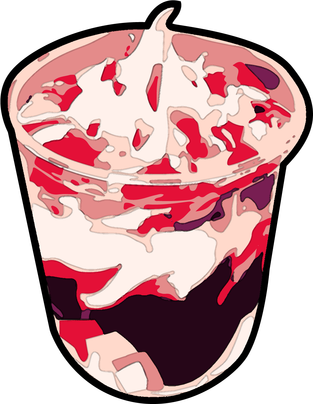 Sundae Clipart Mcdo - Strawberry Ice Cream Sundae - Png Download (1204x1535), Png Download