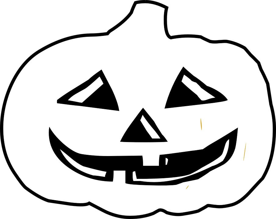 Black And White Halloween Pictures - White Jack O Lantern Clipart (905x720), Png Download