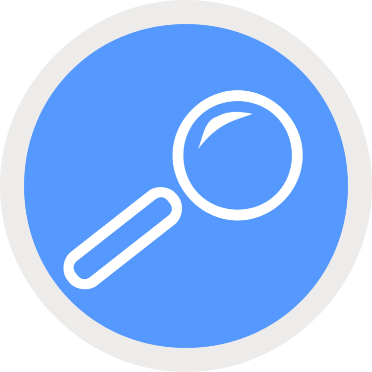 Computer Icons Magnifying Glass Hyperlink Drawing - Magnifying Glass In Circle Clipart (750x750), Png Download