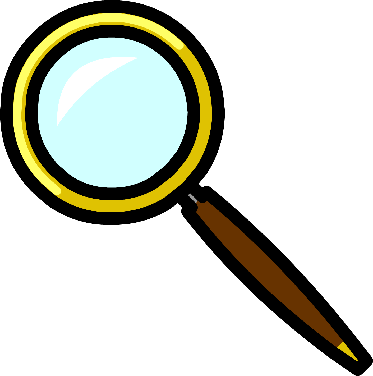 Magnifying Glass Pin Clipart (1411x1422), Png Download