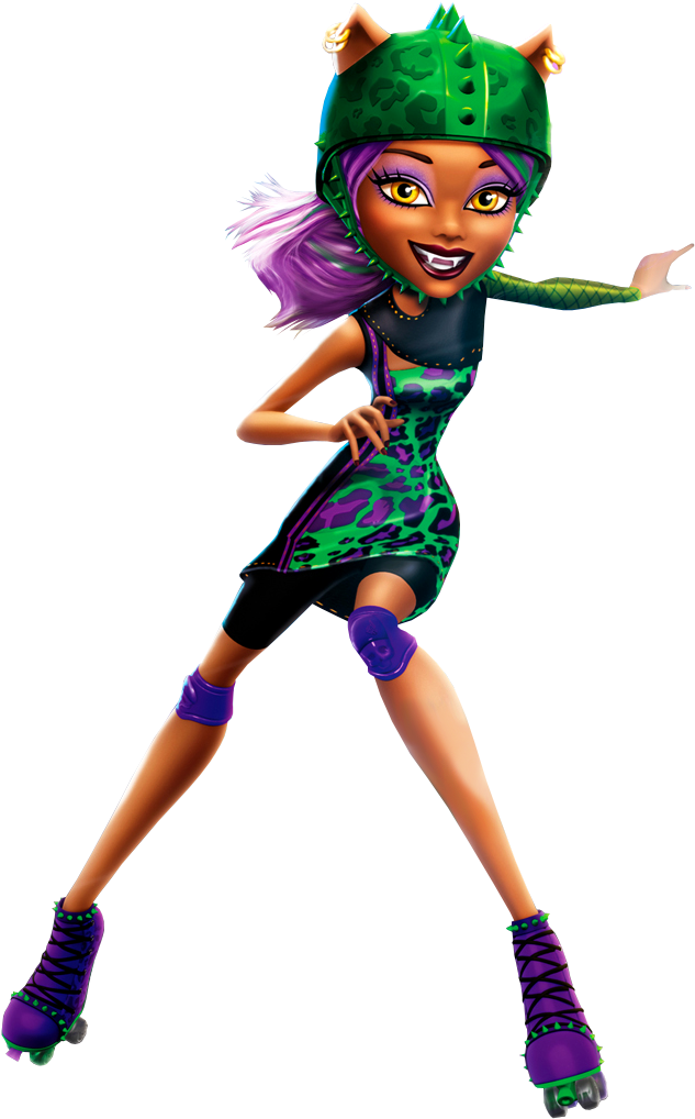 Clawdeen Wolf Skultimate Roller D Art Monster - Monster High Skultimate Roller Maze 3d Draculaura Clipart (688x1066), Png Download