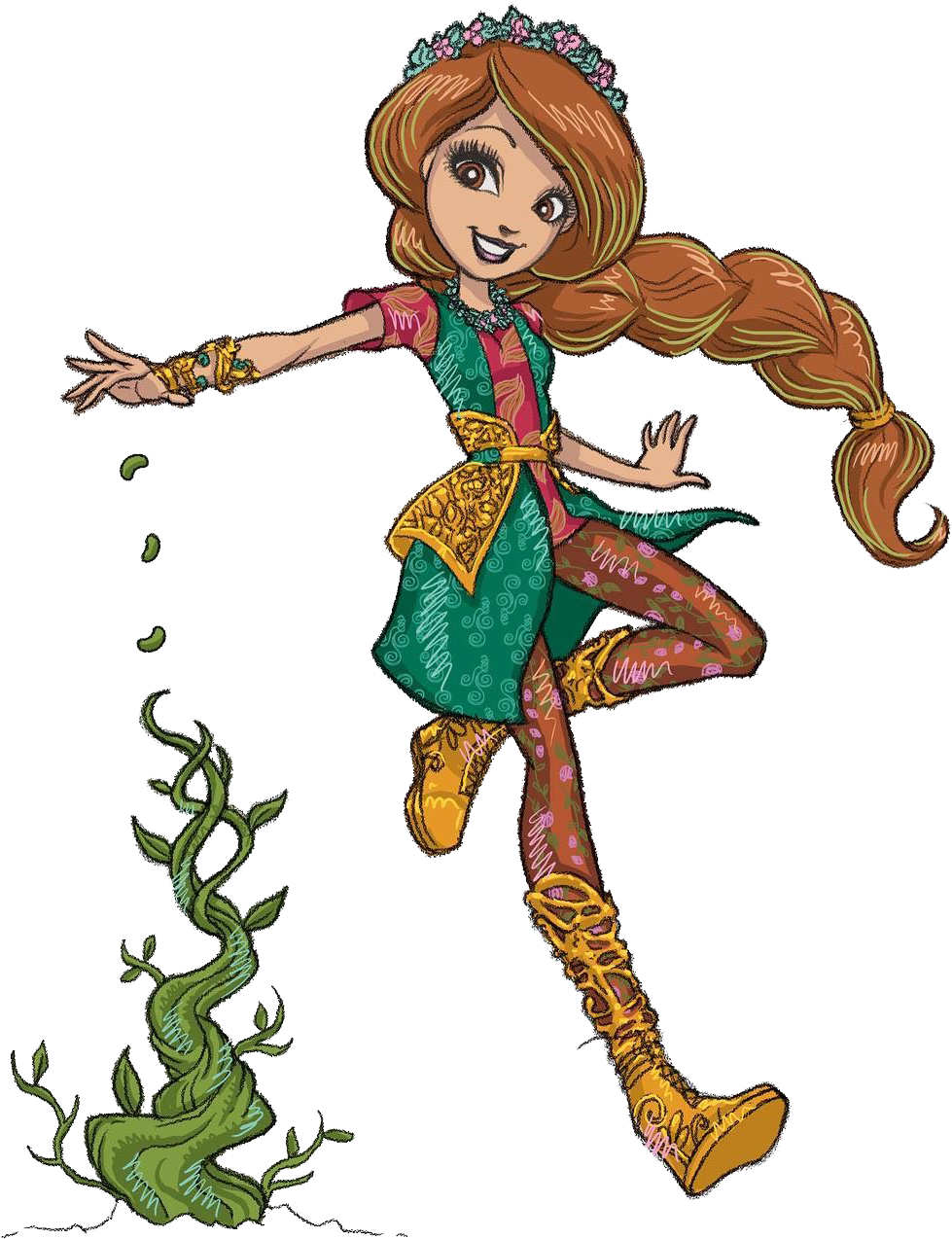 Discover Ideas About Ever After High - Ever After High Jillian Beanstalk Clipart (1080x1294), Png Download