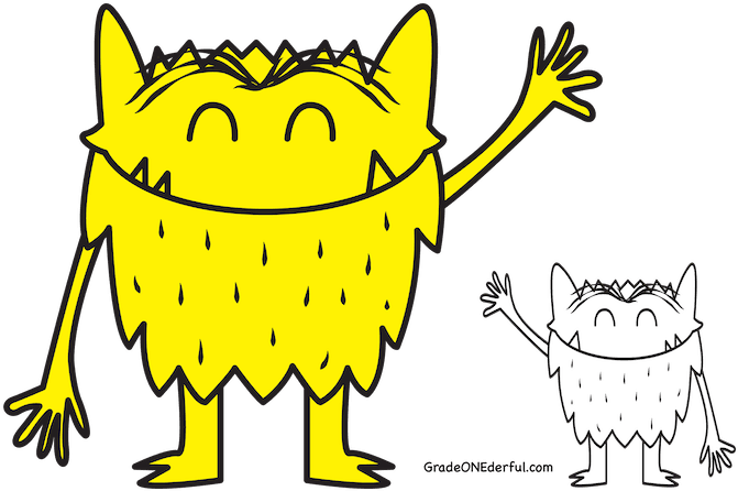 Feelings Are Important - Color Monster Coloring Page Clipart (700x447), Png Download