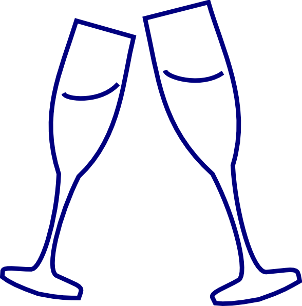 Clipart Info - Pink Champagne Clip Art - Png Download (588x596), Png Download