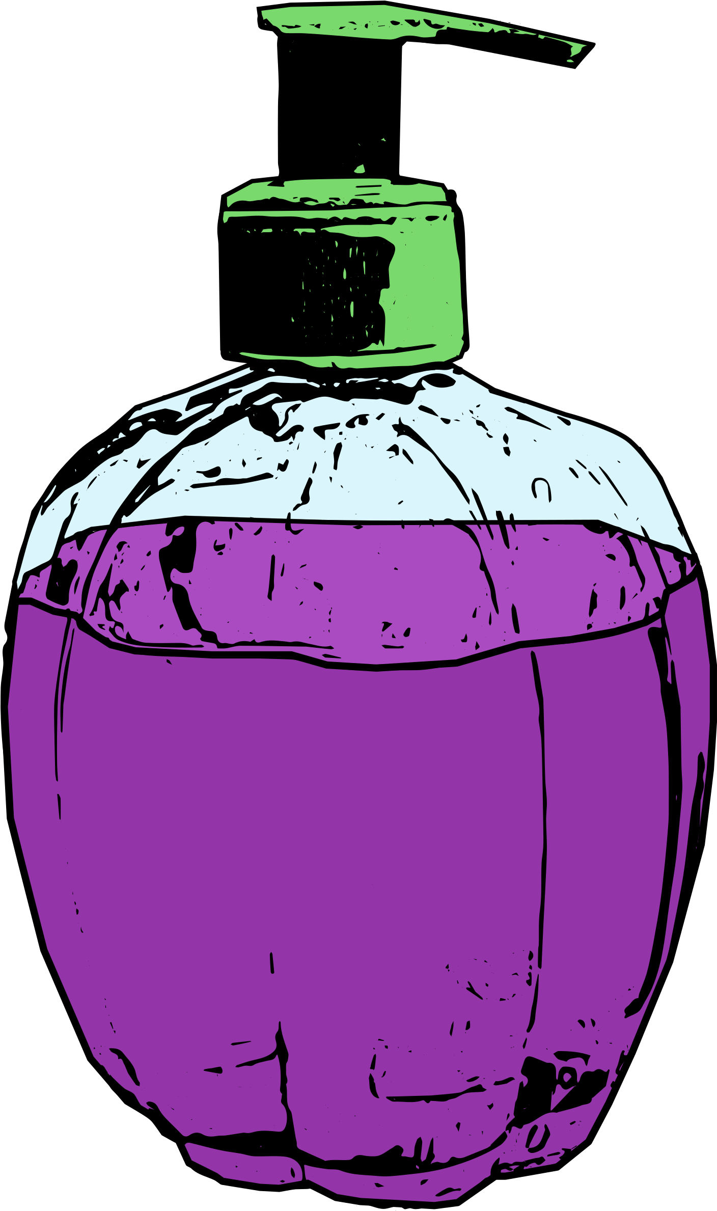 Glass Bottle Thumbnail Foam - Soap Bottle Clipart - Png Download (443x749), Png Download