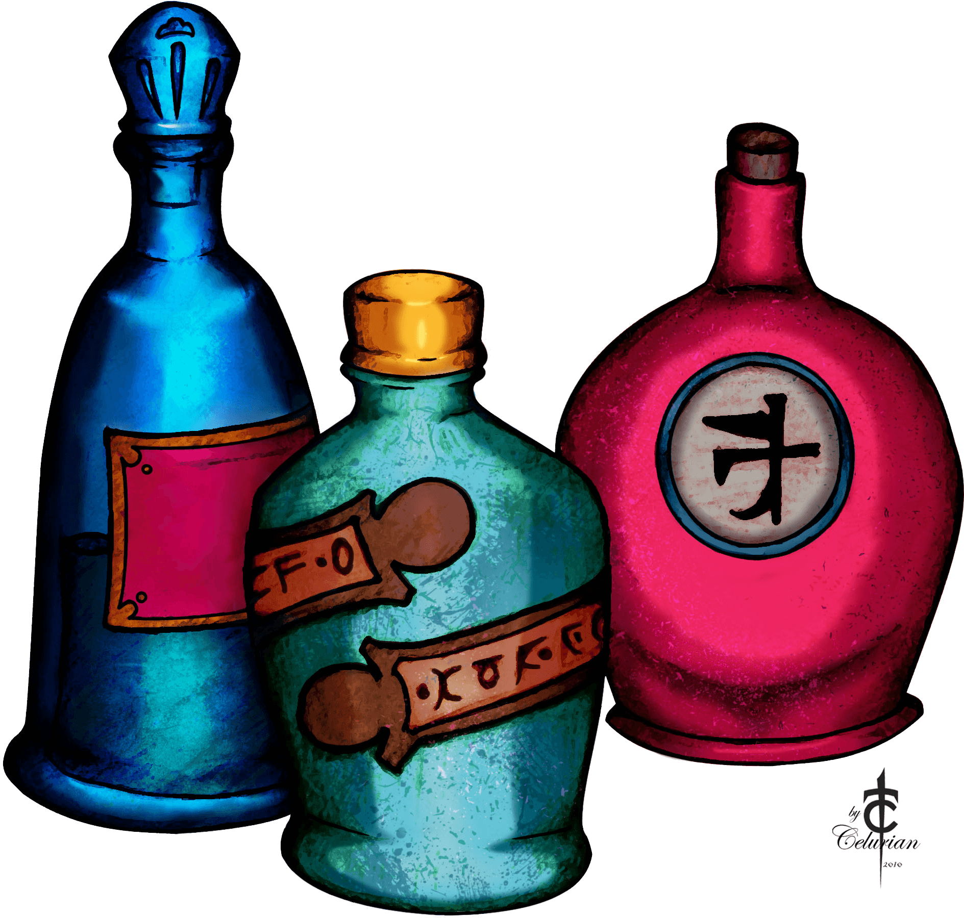 Potion - Potion Bottle Clip Art - Png Download (1984x1862), Png Download