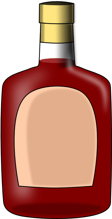 Bottle Of Brandy Clip Art - Png Download (439x853), Png Download