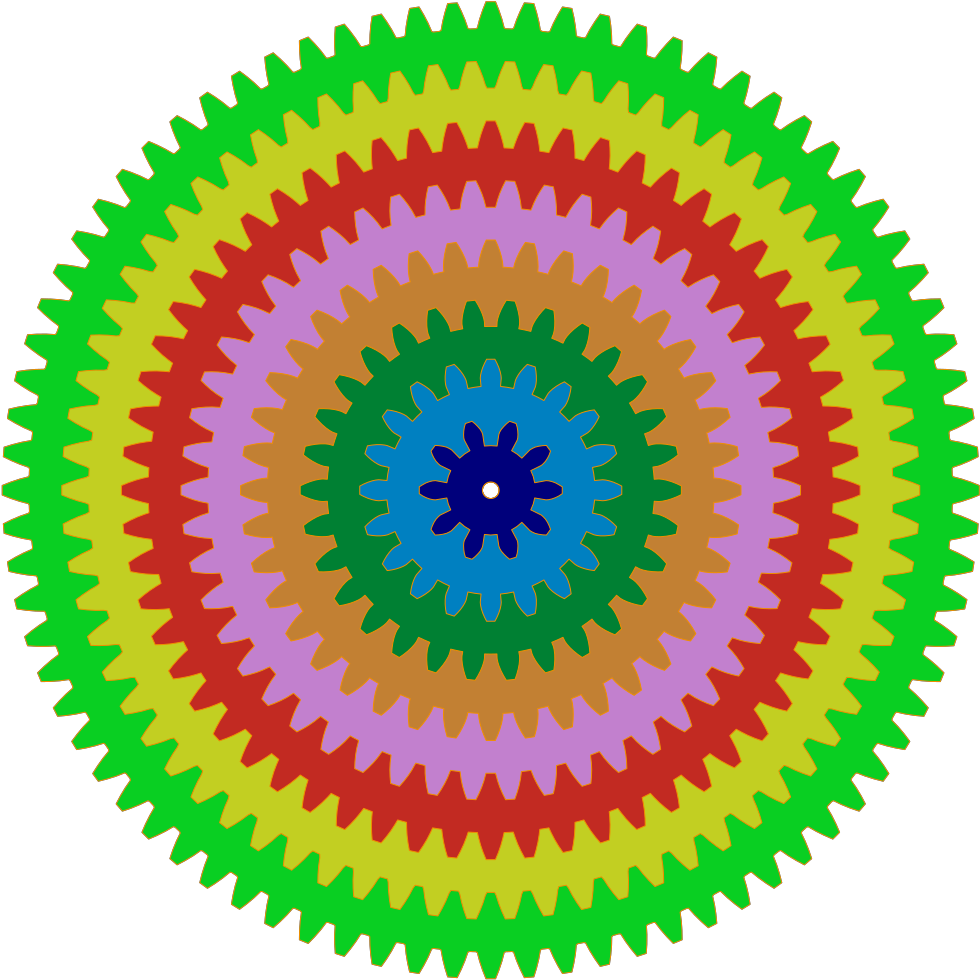 Free Vector Colorful Gears Clip Art - Sale Stickers - Png Download (600x600), Png Download