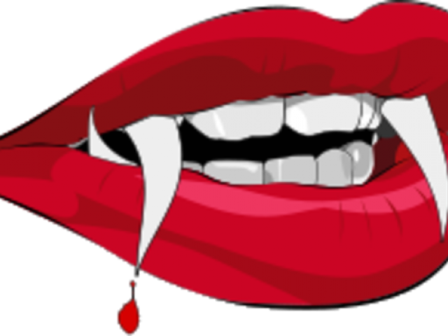 Drawn Teeth Plastic Vampire Tooth - Vampire Png Clipart (640x480), Png Download