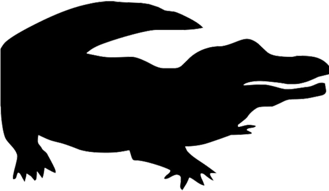 Swimming Clipart Shadow - Silouettes Of Zoo Animals - Png Download (640x480), Png Download