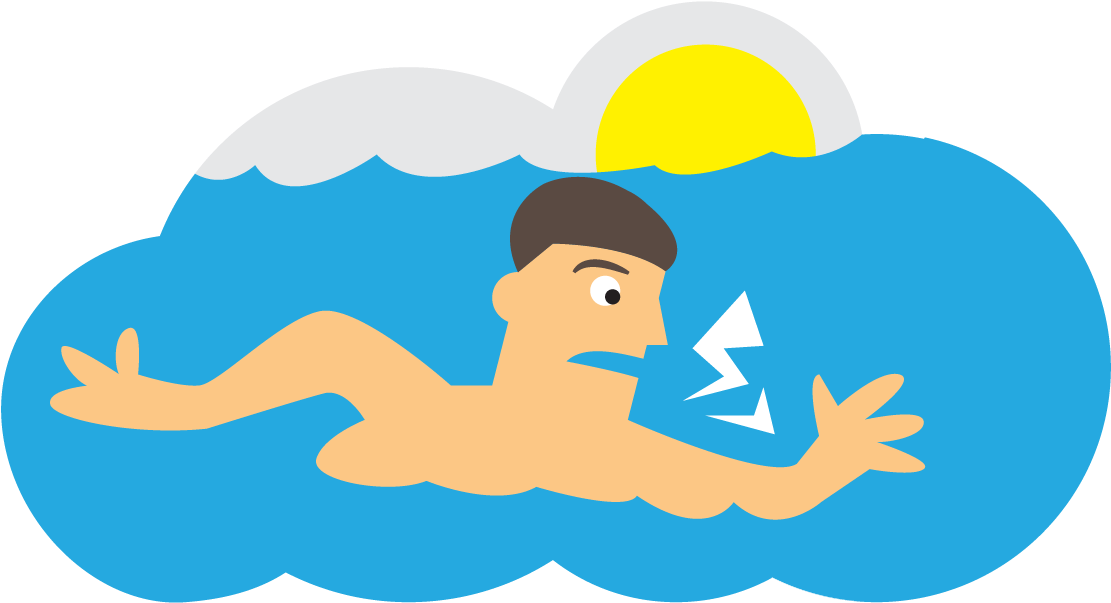 Swimming After Eating - Swimming Clipart (1200x1200), Png Download