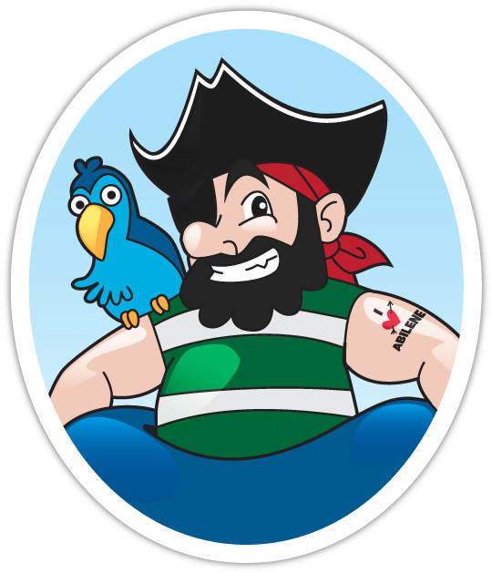 Adventure Cove City Of Abilene A Pirate - Cartoon Clipart (571x631), Png Download