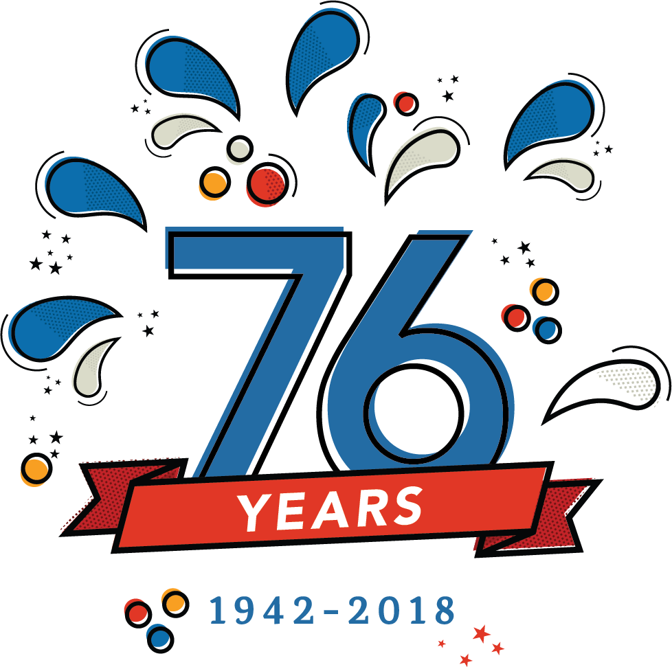 76 Year Logo Noborder - Browning Pools & Spas Clipart (978x971), Png Download