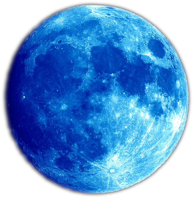Transparent Png And Clip Art Images Free - Blue Moon Png (1000x713), Png Download