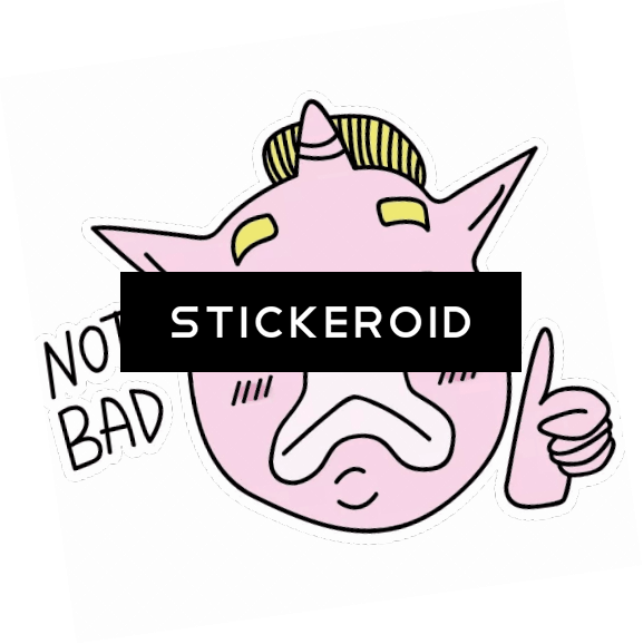 Not Bad Notbad Unicorn Clipart (577x578), Png Download