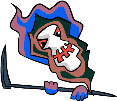 Reepy Grim Reaper Holding A Scythe Clipart (545x792), Png Download