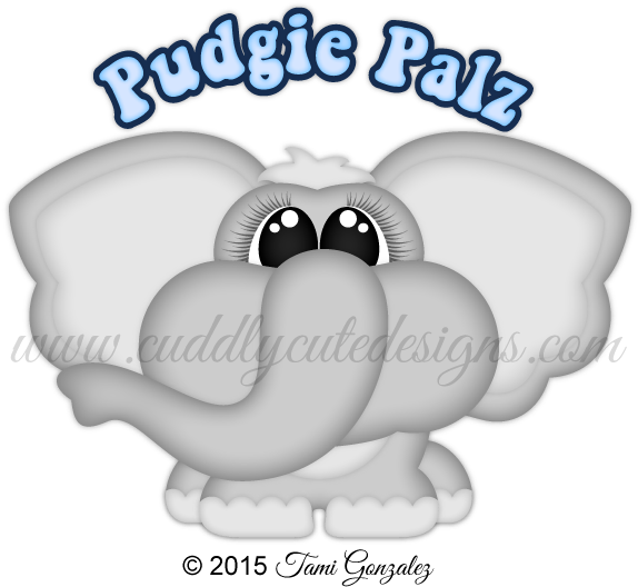 Pudgie Palz-elephant - Paper Clipart (600x600), Png Download