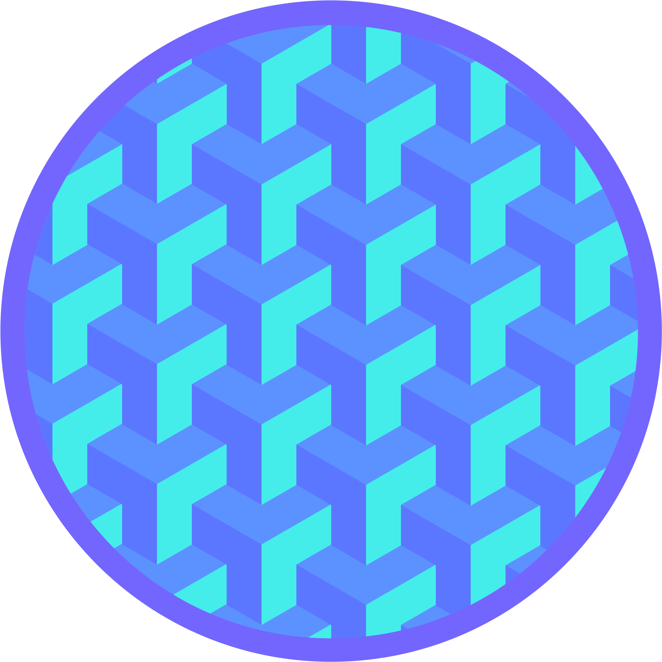 Geometric Circle Blue - Circle Clipart (2481x2481), Png Download