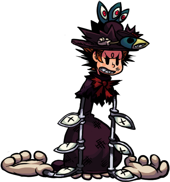 Defeated Peacock - Peacock Gif Skullgirls Clipart (677x765), Png Download