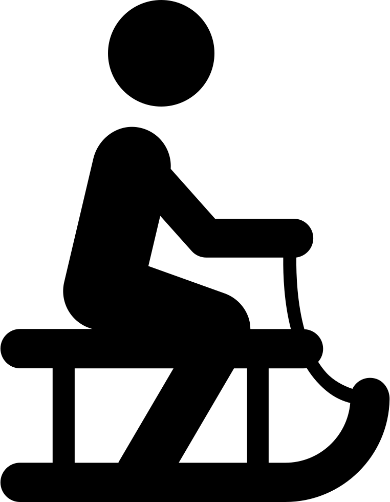 Person Riding On Sleigh Comments - Person Riding A Sled Clipart (762x980), Png Download