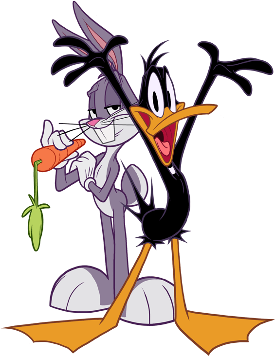 Фотоальбом Участника Cartoon Network - Bugs Bunny And Daffy Duck Looney Tunes Clipart (587x750), Png Download