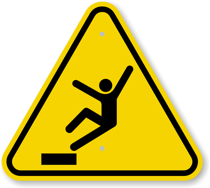 Zoom - Buy - Fall Hazard Sign Clipart (800x716), Png Download