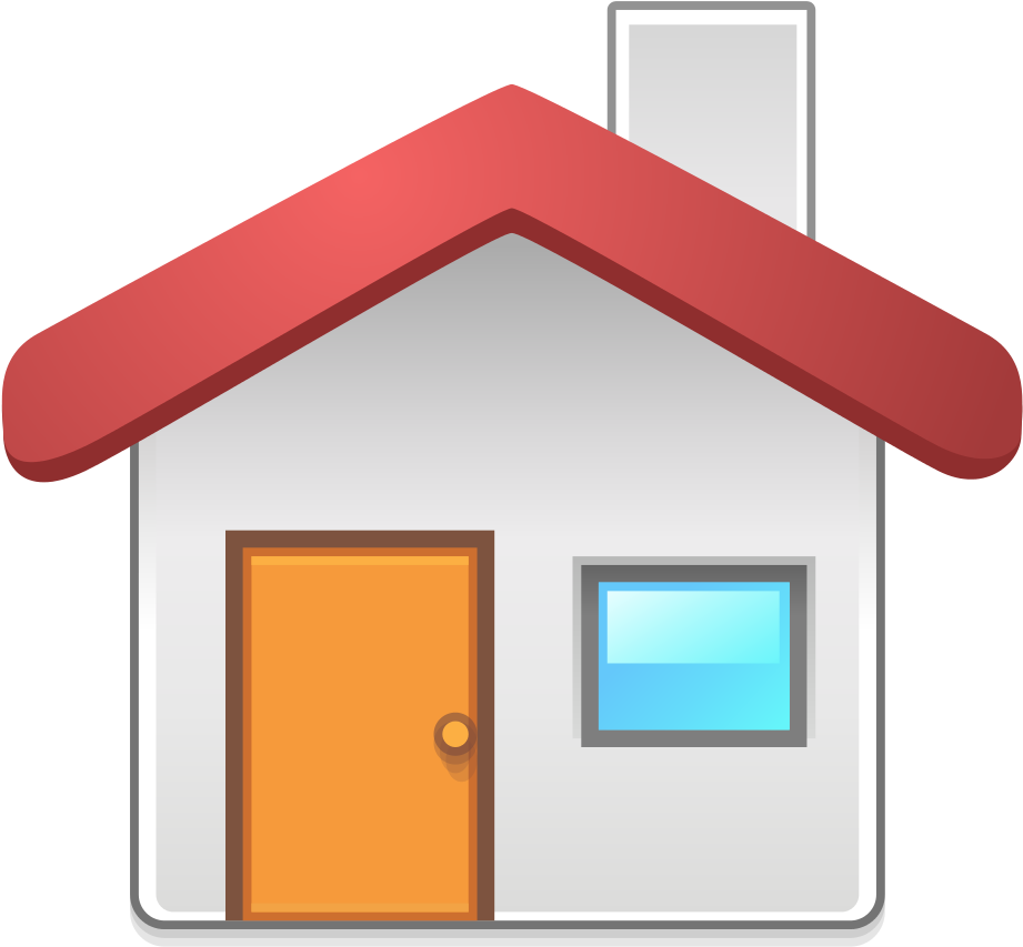 Open - Home Clipart (1000x1000), Png Download